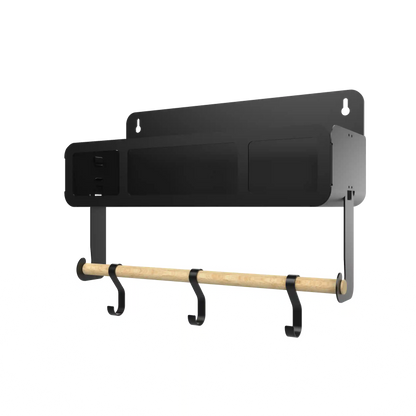 Black Hanging / Magnetic Rack System-Shelf W/Brackets