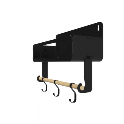 Black Hanging / Magnetic Rack System-Shelf W/Brackets