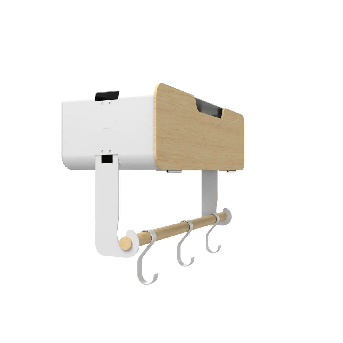 White Hanging / Magnetic Rack System-Shelf W/ Door