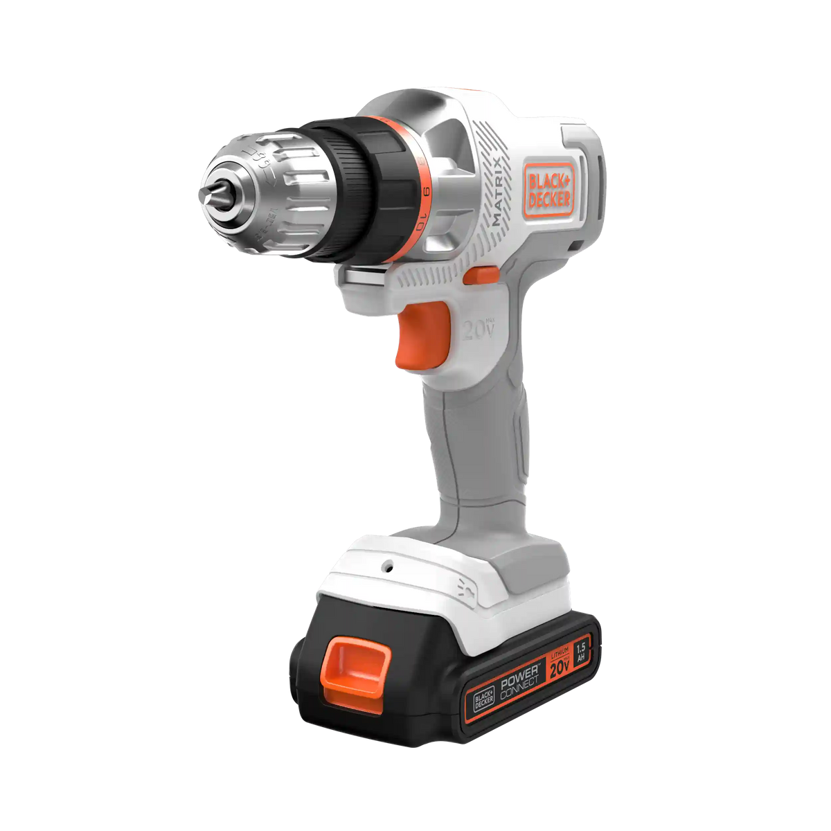 20V MAX *POWERCONNECT™ MATRIX™ Cordless Drill/Driver Kit, Battery and Charger Included (White)